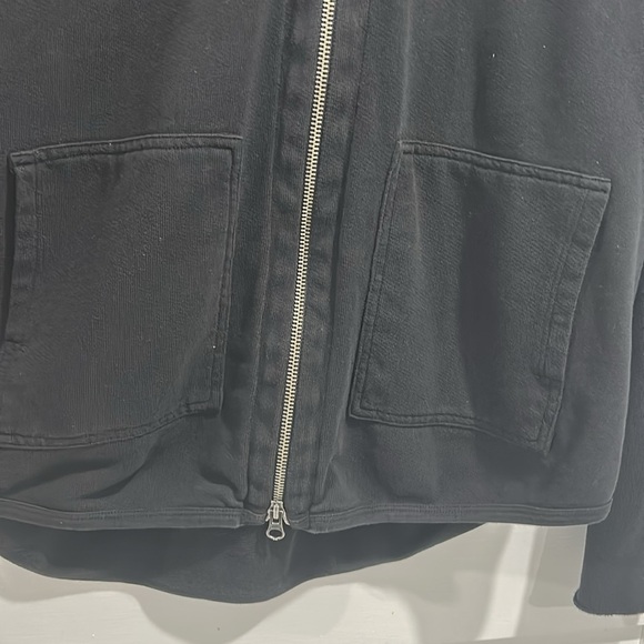 ATM Anthony Thomas Melillo French Terry Zip Up Hoodie in Black - XL (US 10) - Picture 9 of 14